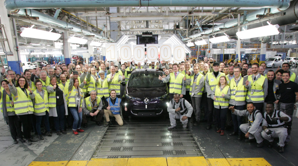 Lusine de Flins a produit sa 100 000ème Renault Zoé