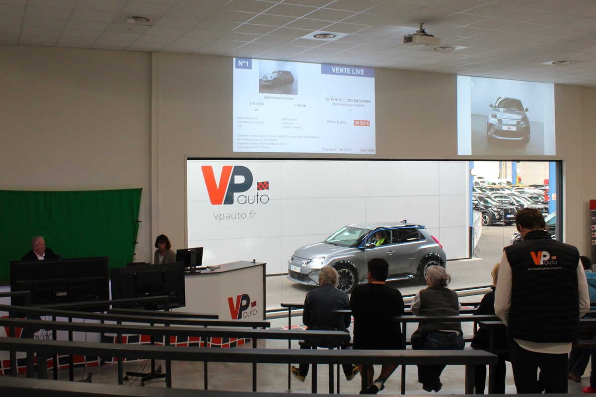 Vente aux enchères VPauto de véhicules électriques