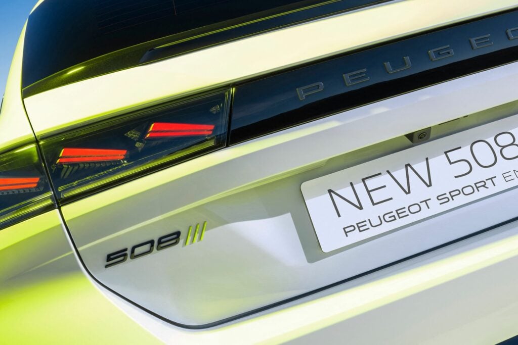 L'arrière de la nouvelle Peugeot 508 PSE
