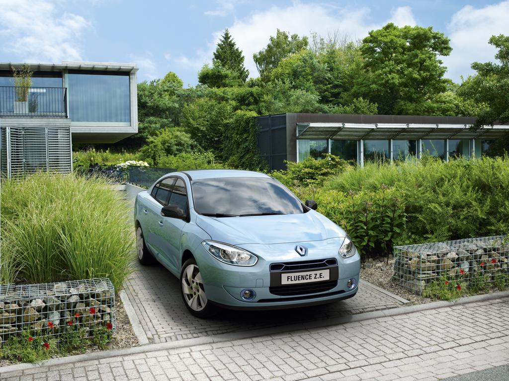La face avant de la Renault Fluence ZE