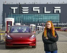 Tesla rouge