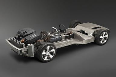 L'intégration du pack batterie et de la motorisation de la Volt.