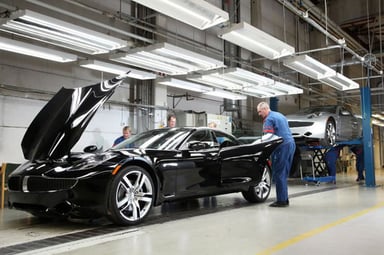 L'usine de production de la Fisker Karma