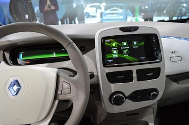 Volant et console centrale de la Renault ZOE