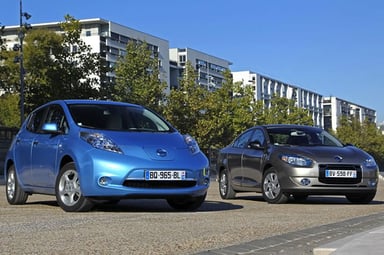 La Nissan LEAF et la Renault Fluence