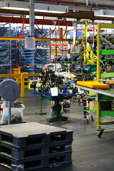 Un moteur électrique de ZOE entre autres moteurs thermiques Renault