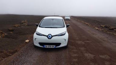 La plaine de sables en Renault ZOE