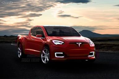 Tesla Model U - Pick-up électrique imaginé par Truck Trend