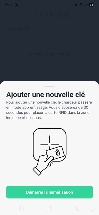 L'ajout du badge RFID / Capture : AP.