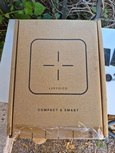 L'emballage de la Lektrico One EM Safe / Image : AP.