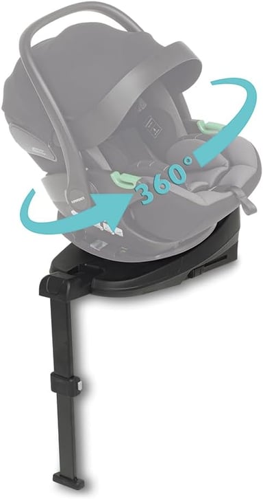 Coque Foppapedretti Disk Infant i-Size sur la base rotative Disk i-Size à 360 degrés