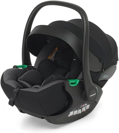 Coque bébé Foppapedretti Disk Infant i-Size noire vue de trois-quarts, coque seule