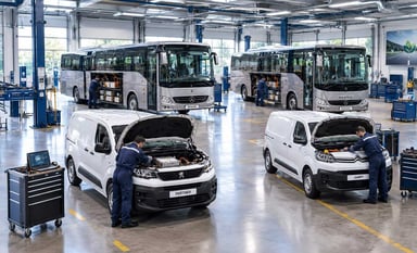 Rétrofit de véhicules diesel à l'électrique dans un atelier