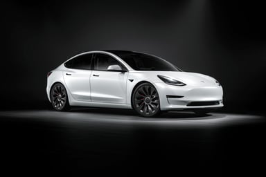 Tesla Model 3 Performance blanche