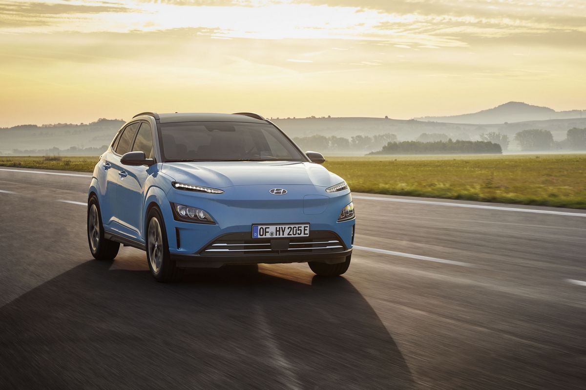 Le Hyundai Kona EV de première génération, restylé Le Hyundai Kona EV de première génération, restylé