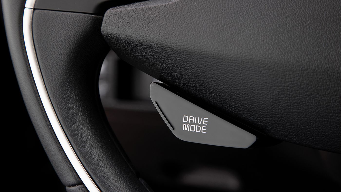 essai-kia-ev6-pre-serie-0013 La sélection des modes de conduite s'effectue via un bouton placé sur le volant