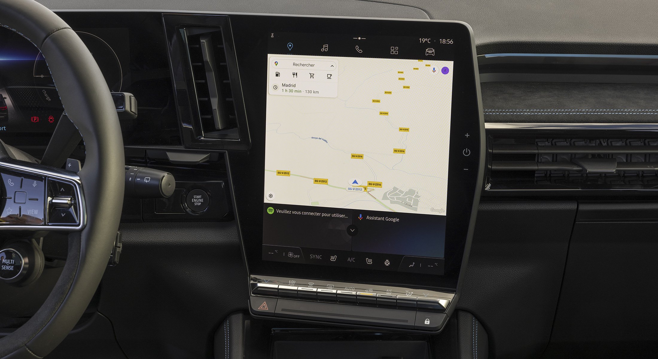 OpenR Link offre assez peu de personnalisation. Seuls les deux raccourcis, ici Spotify et Google Assistant peuvent être changés