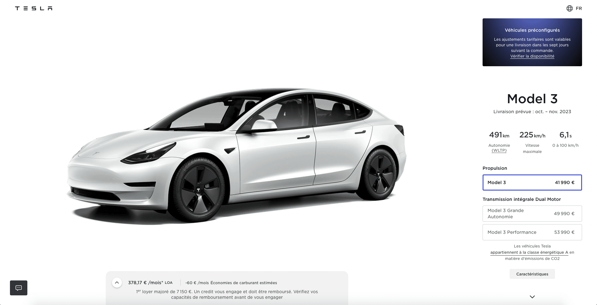 Les prochaines livraisons de Tesla Model 3 sont passées à octobre-novembre...