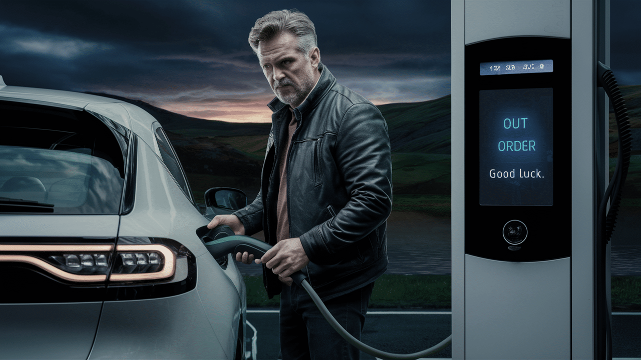 Borne recharge VE en panne