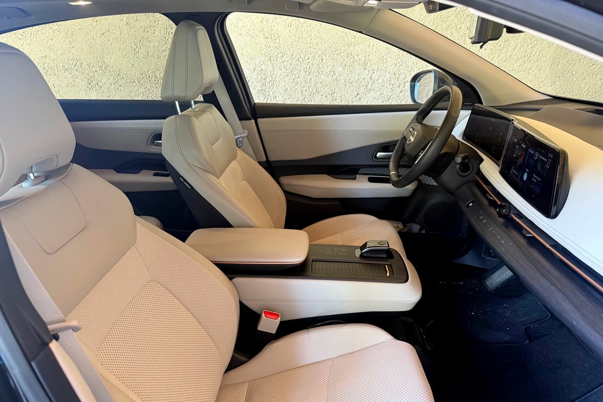 A bord de la Nissan Ariya de Jérôme