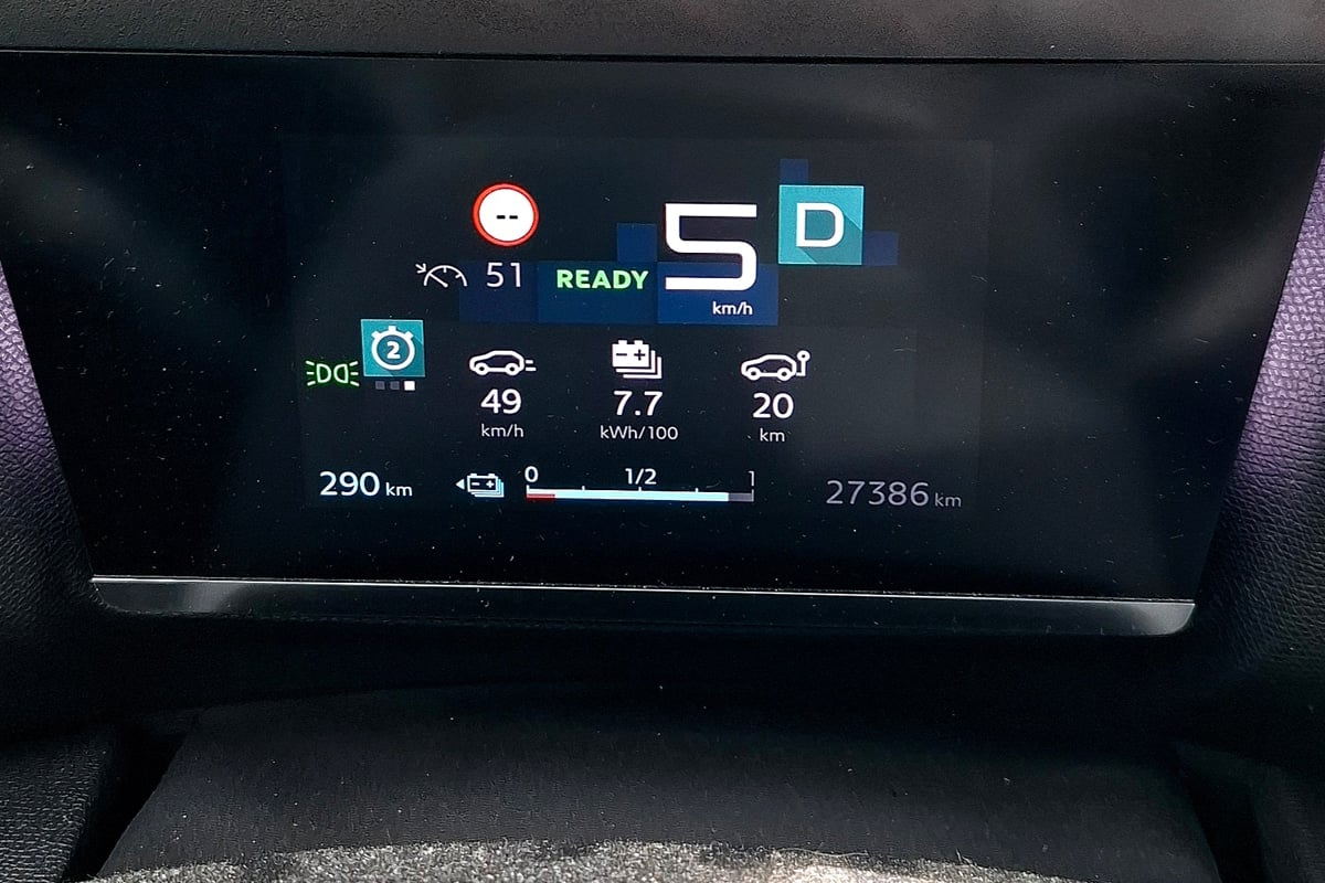 Conso de la Citroën ë-C4 sur un tour du périf avant les embouteillages