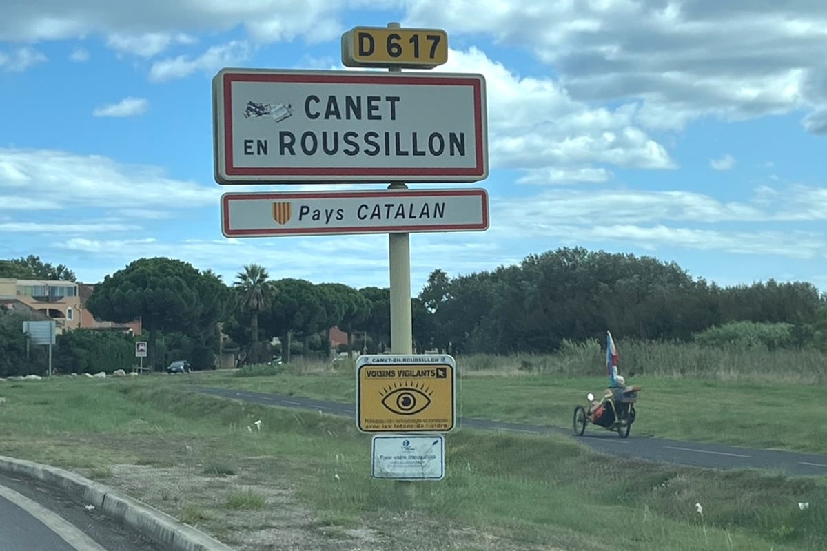 panneau d'agglomération Canet en Roussillon