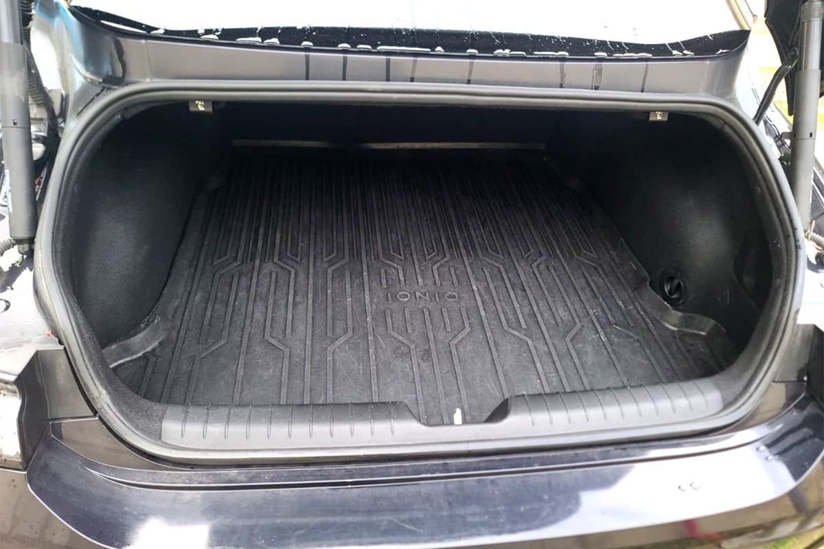 Le coffre de la Hyundai Ioniq 6 de Damien