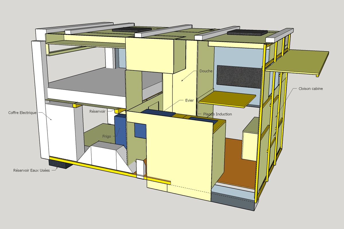 Projet d'aménagement du Ford E-Transit d'Antoine