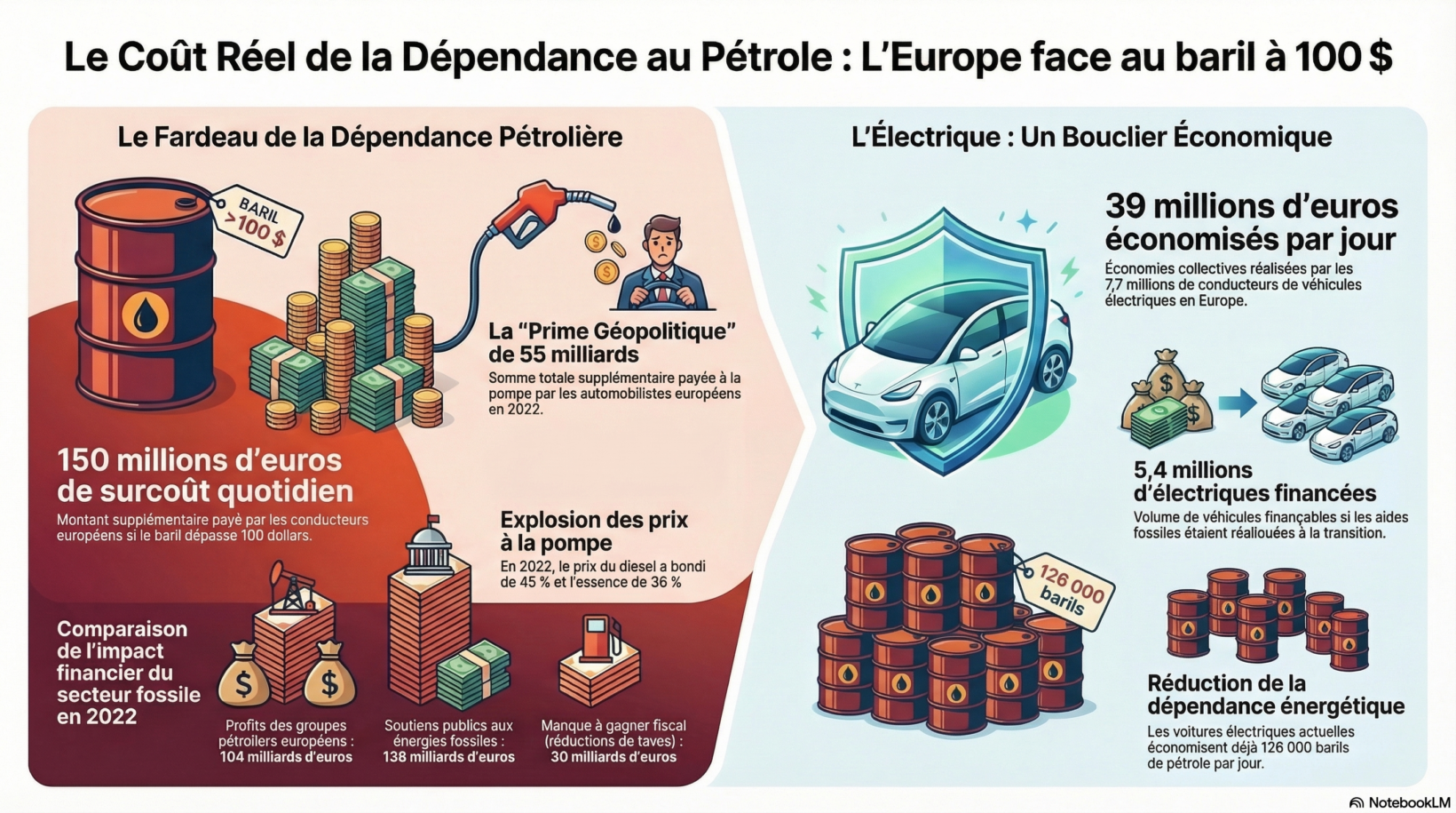 Infographie baril pétrole