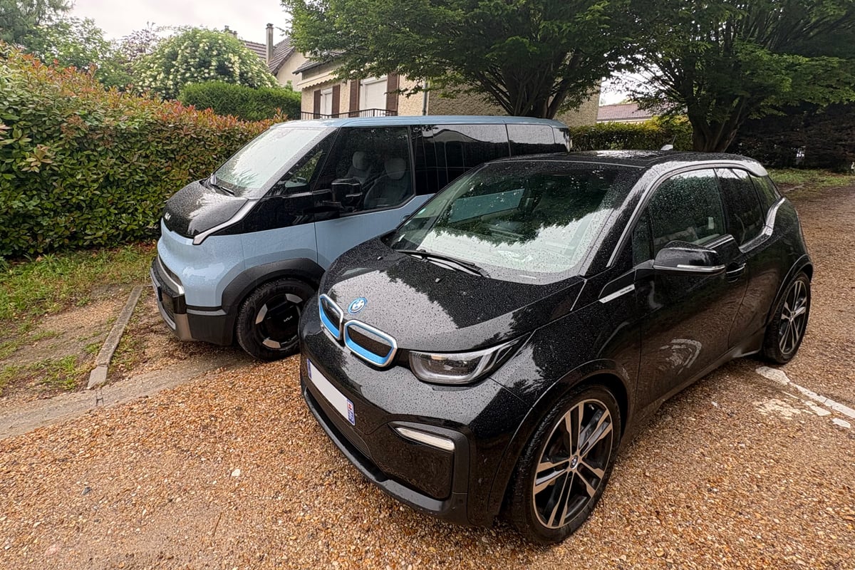 Le Kia PV5 et la BMW i3 d'Eodias