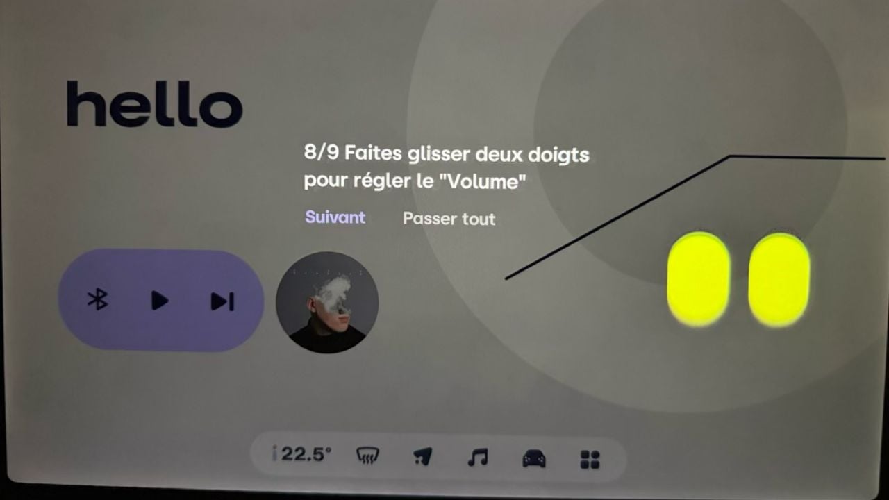 Nio-Firefly-2026-essai-11 Un mode « onboarding » explique le fonctionnement de l’écran aux nouveaux utilisateurs. Une fonction qu’on aimerait voir plus répandue dans l’industrie automobile. © Firefly.