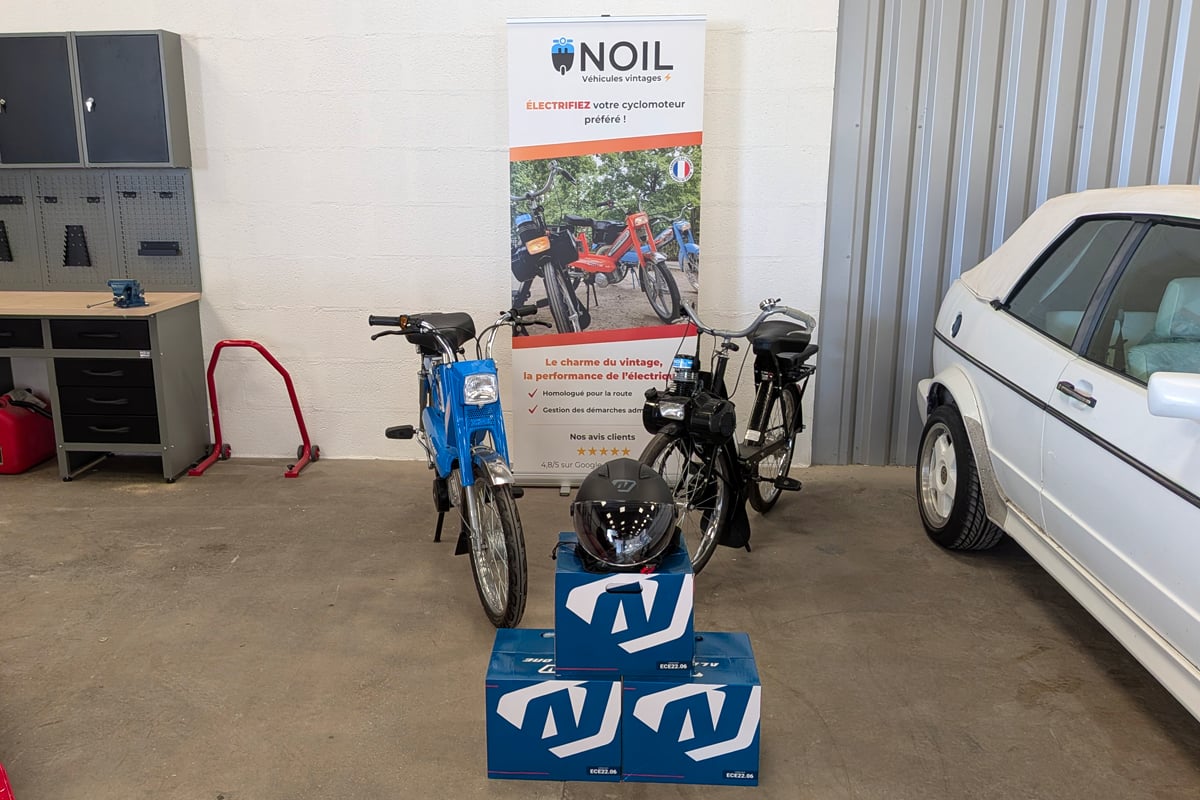 Peugeot 103 et Solex convertis à l'électrique par Noil