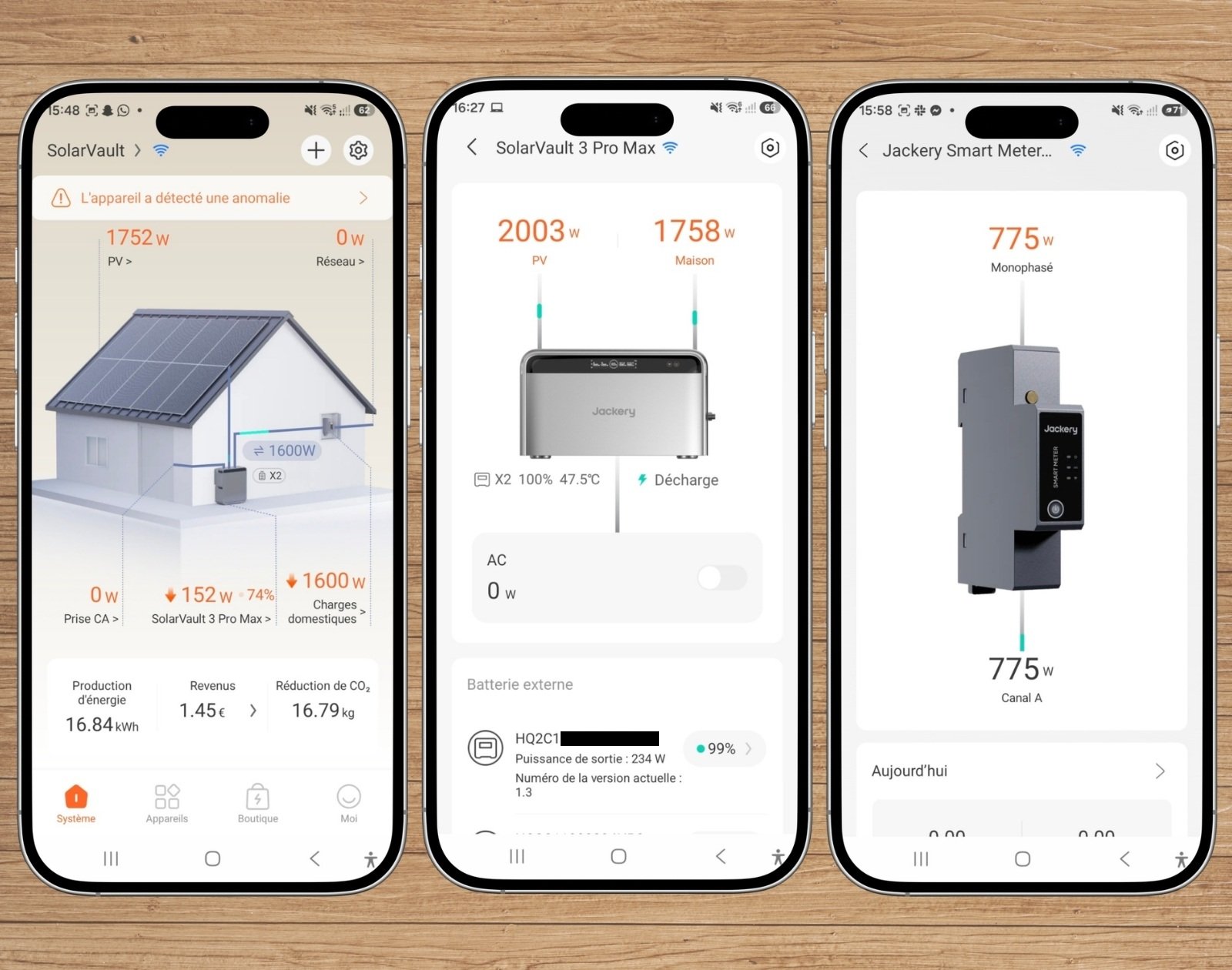 Jackery Solar Vault 3 Pro Max test screenshot 1 Captures d'écran de l'application Jackery / Image : AP.