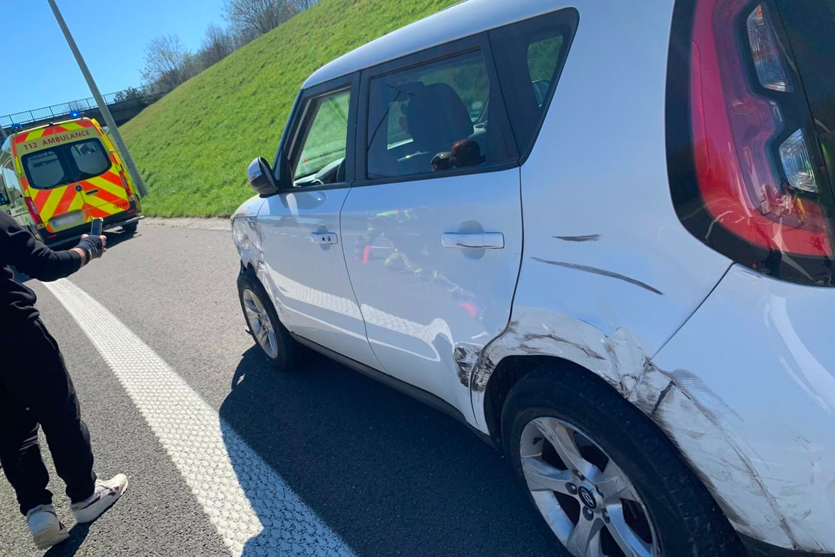 Le Cube (Kia Soul EV 30 kWh) accidenté