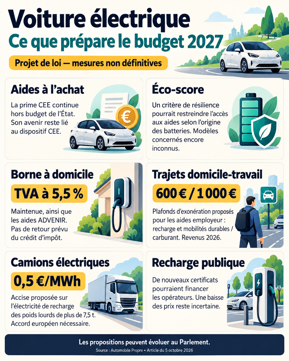Voiture électrique Le budget 2027