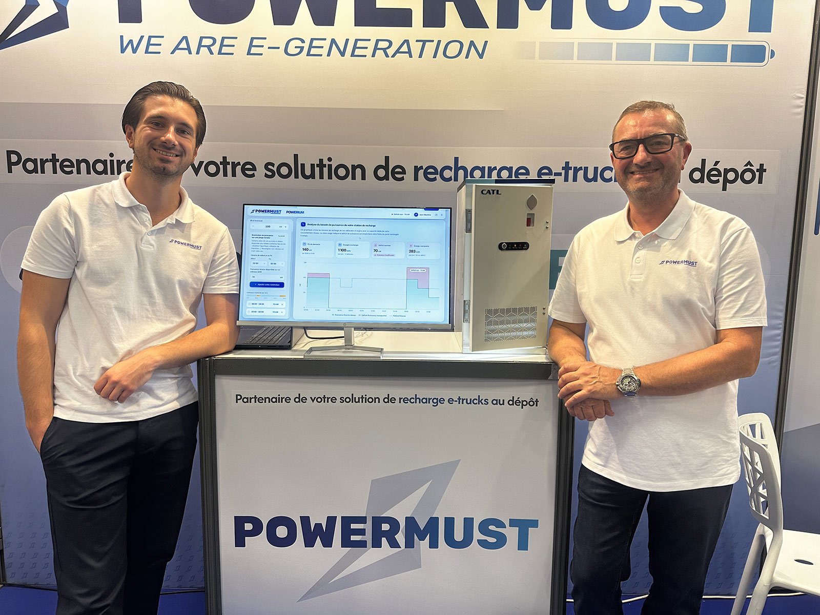 Jean-Maxime Tharrault et Christophe Tharrault au salon Technotrans, à Nantes