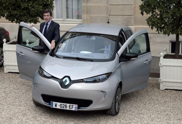 Arnaud Montebourg en Renault ZOE