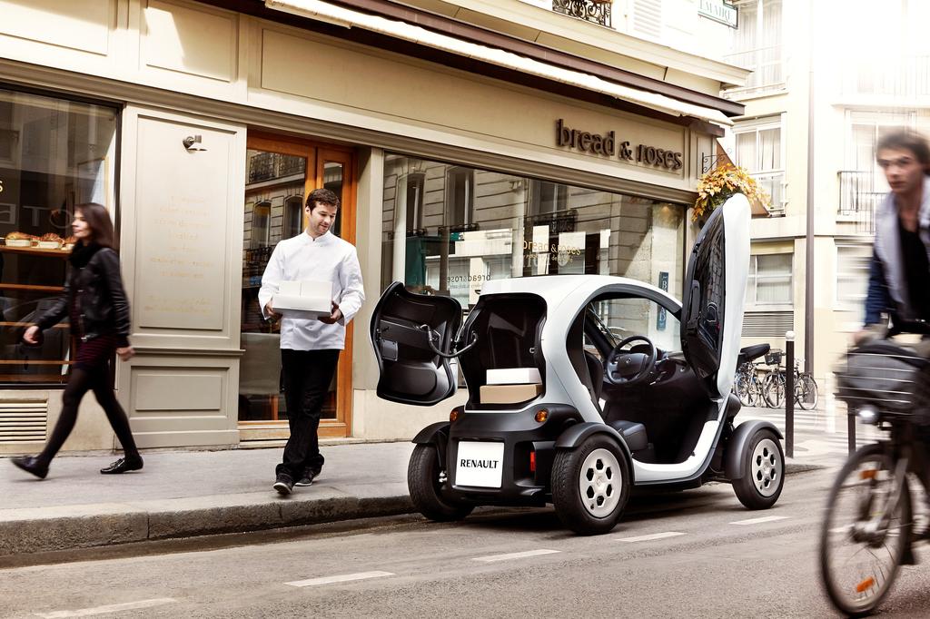 Le Twizy Cargo a été conçu pour les livraisons en ville.