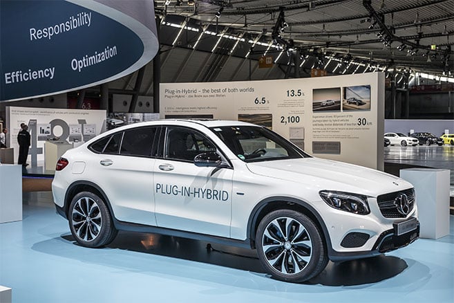 Mercedes GLC 350 e 4Matic Coupé lors du TecDay de Daimler à Stuttgart