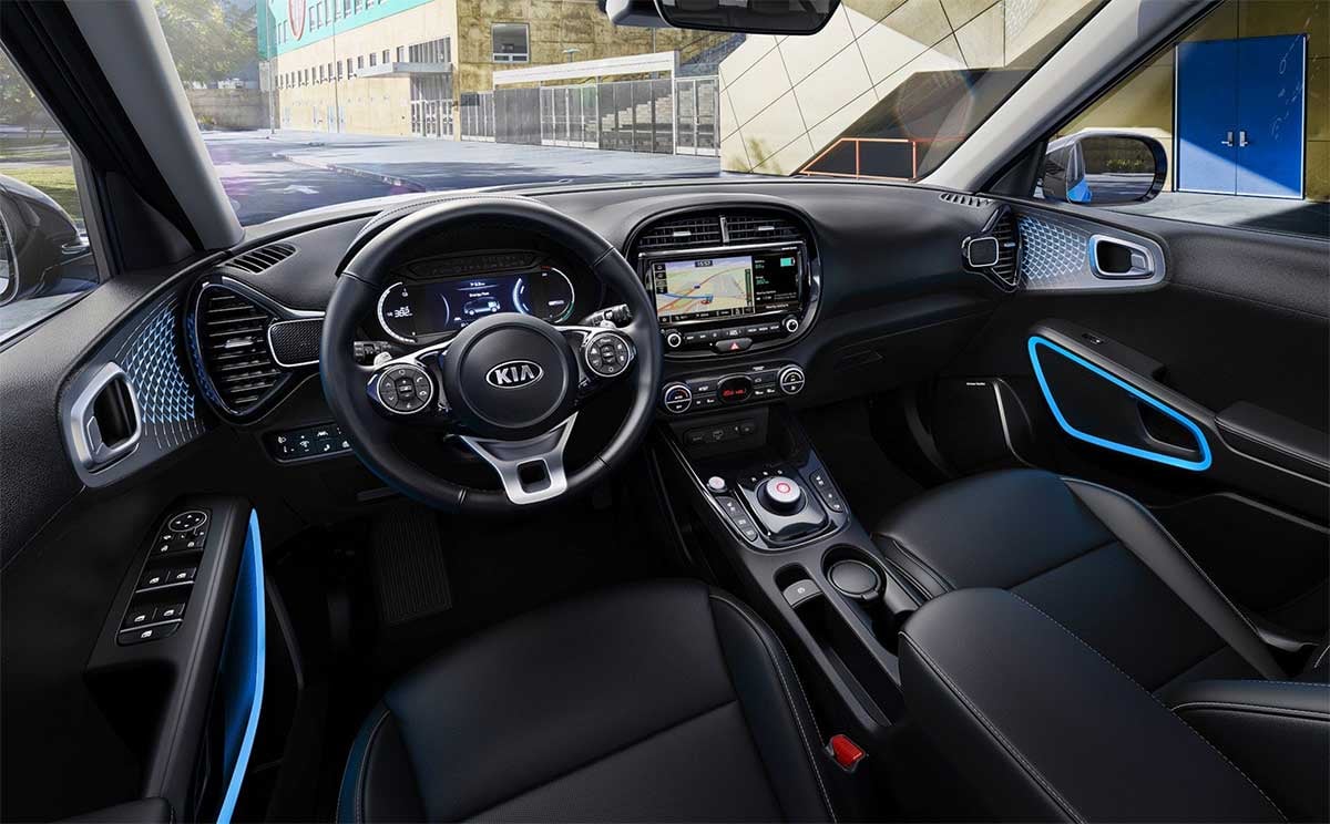 nouveau-kia-soul-ev-bleu-02 Intérieur en coloris bleu
