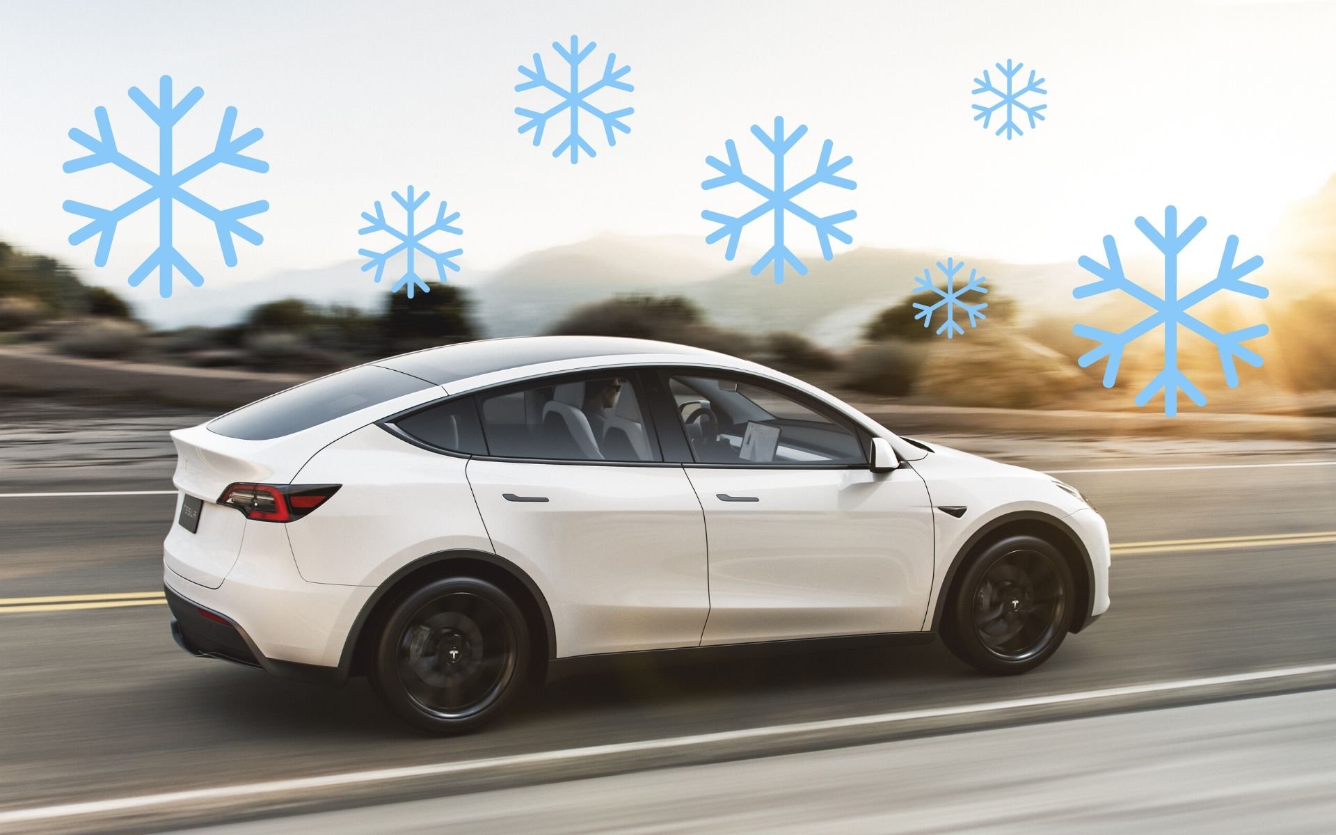 Tesla Model Y neige