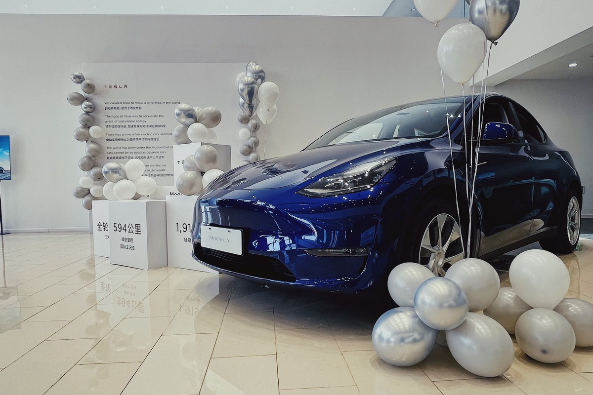 Un Tesla Model Y livré à Shanghai