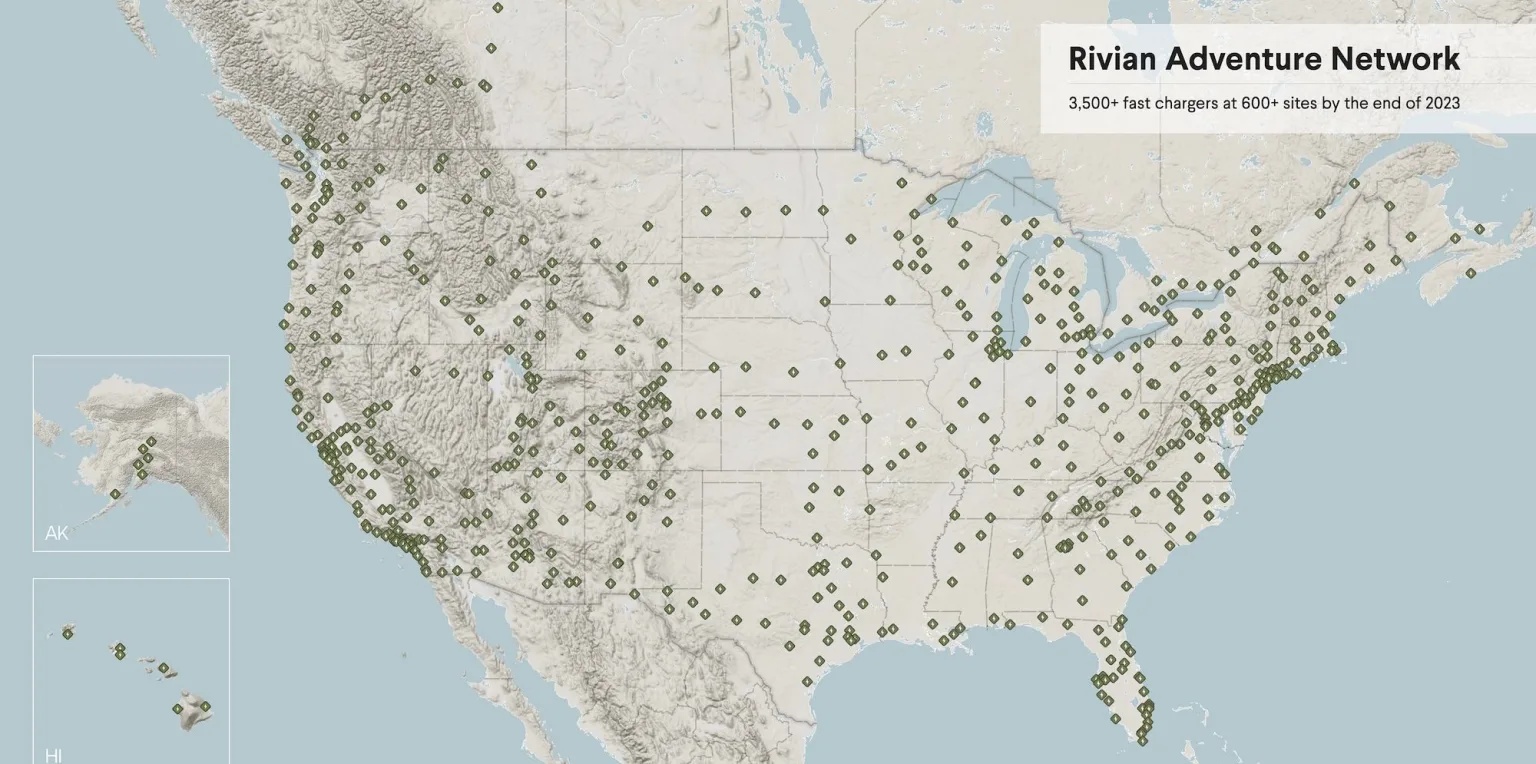 Réseau de charge Rivian Adventure Network