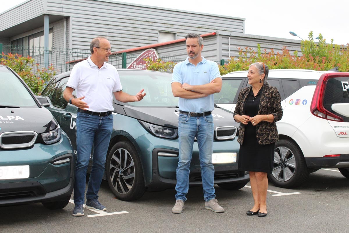 De G. à D. : Thierry Nageotte, Frédéric Louvet et Catherine Berthin, de Mobalpa Montgermont