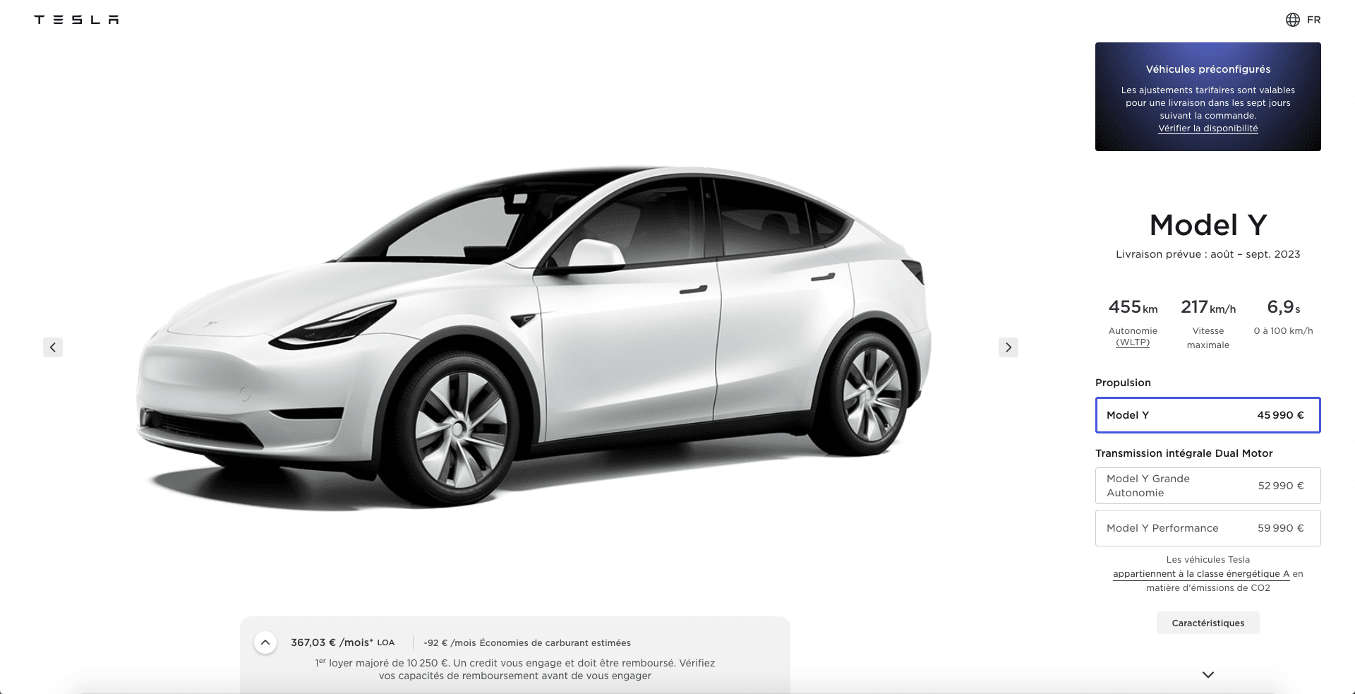 ... alors que celles du Tesla Model Y sont toujours pour août-septembre !