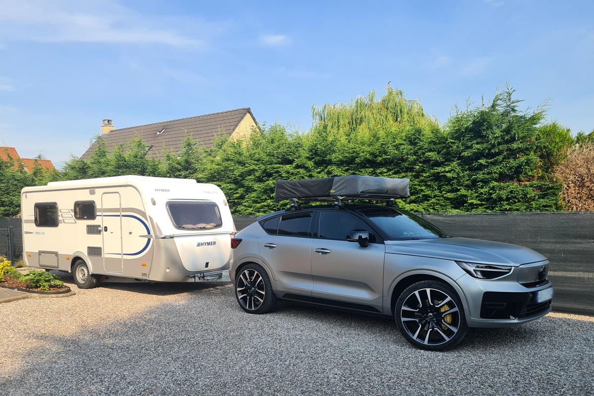 Caravaning avec une Volvo C40 électrique