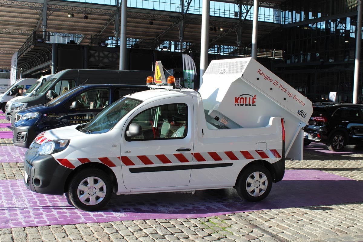 Renault Kangoo électrique avec benne