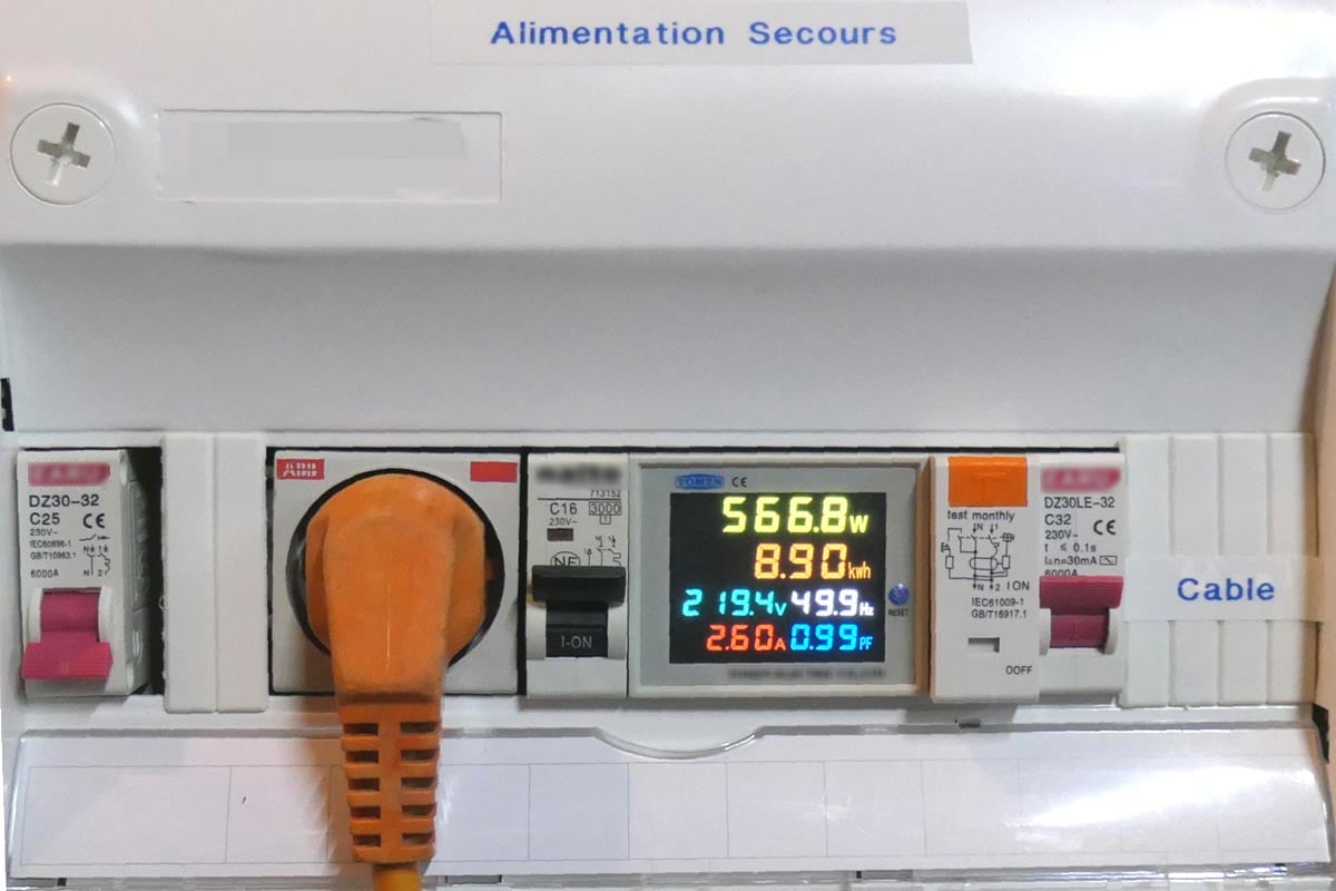 Alimentation de secours via V2L