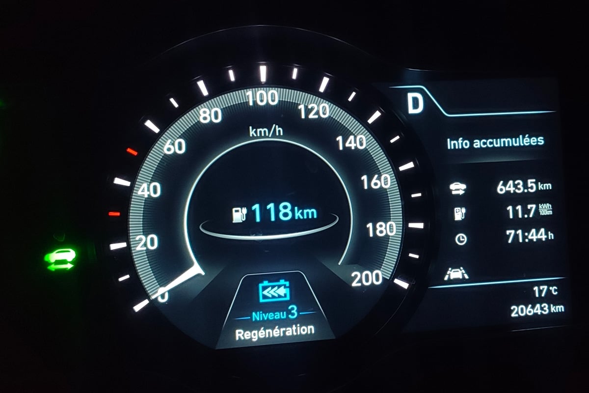 Conso moyenne sur l'un des Hyundai Kona