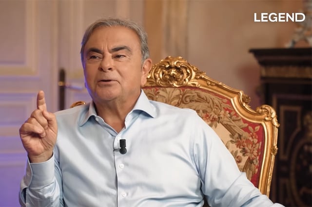 Carlos Ghosn interviewé par Guillaume Pley de la chaîne Legend